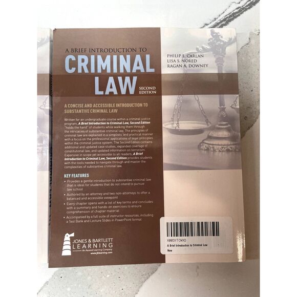 A BRIEF INTRODUCTION TO CRIMINAL LAW SECOND EDITION, PAPERBACK - Picture 2 of 9